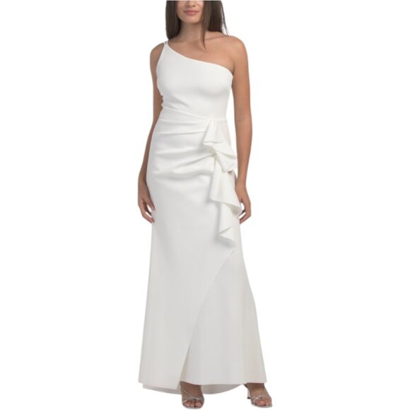 Xscape Dresses & Skirts - XSCAPE Made In Usa Ruffle Side One Shoulder Gown